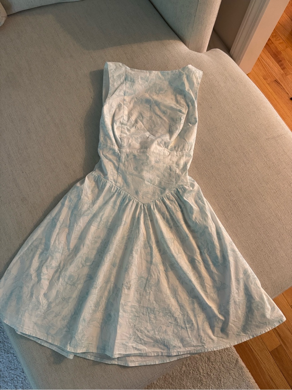 wild fable Pale Blue Floral Tie-Shoulder Top - Picture 2 of 6